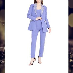 Stylish Women's light purple Blazer Suit